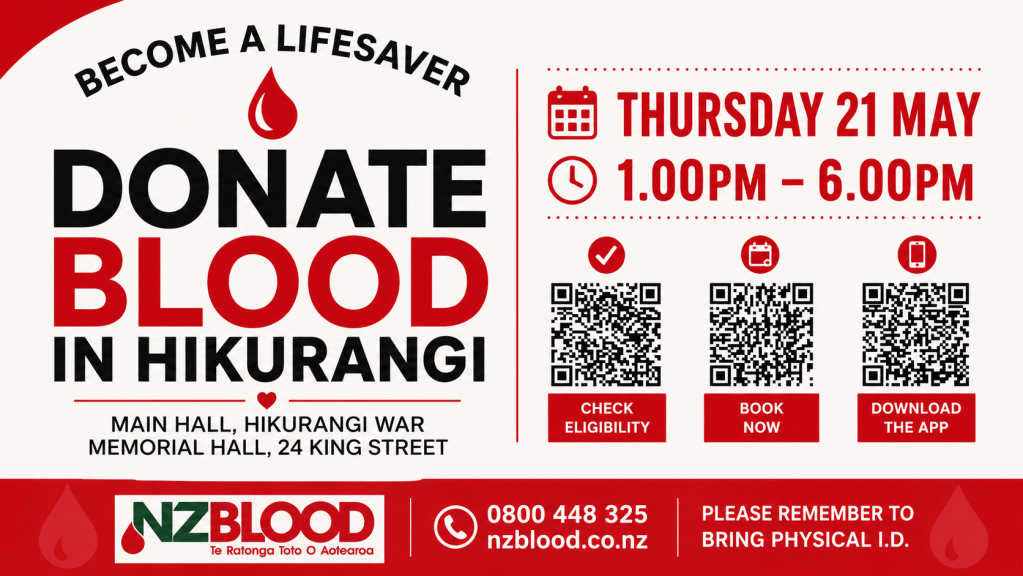Donate Blood Hikurangi Event